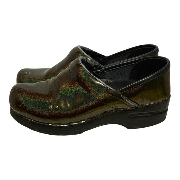 Dansko Career Women's Comfort Clogs Iridescent Mettalic Leather Slip On 10.5 - Picture 4 of 8